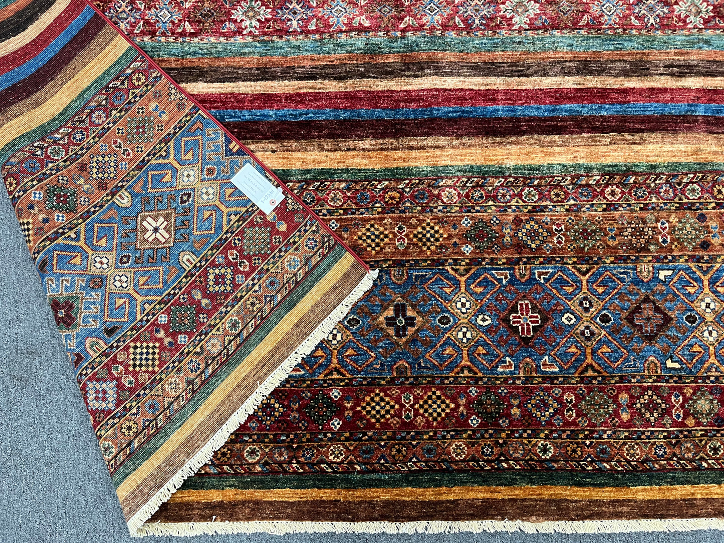 8X10 Khurjin Multicolor Handmade Wool Rug # 14561
