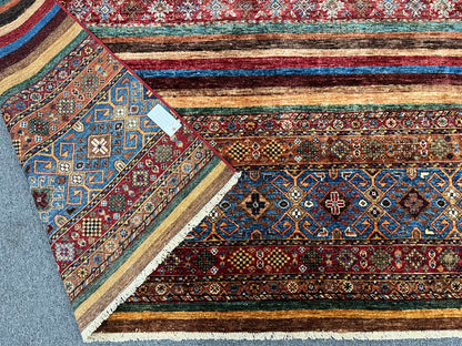8X10 Khurjin Multicolor Handmade Wool Rug # 14561