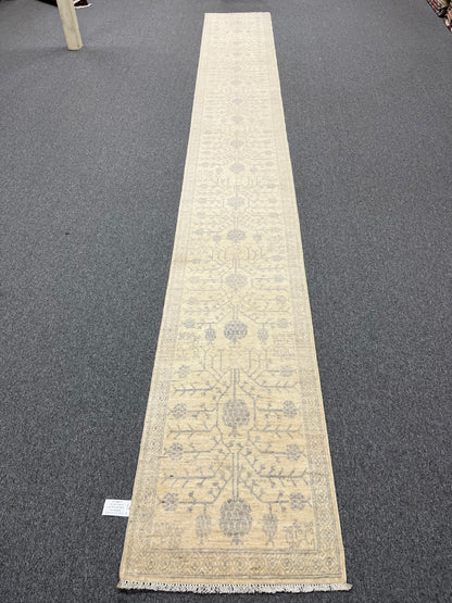 Oushak 2' 5"X19' Handmade Wool Runner Rug # 14600