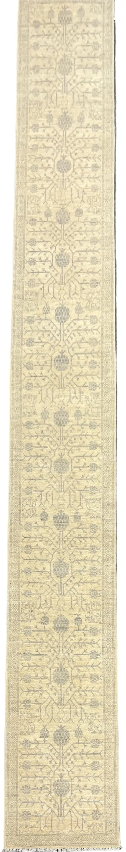 Oushak 2' 7"X19' Handmade Wool Runner Rug # 14601