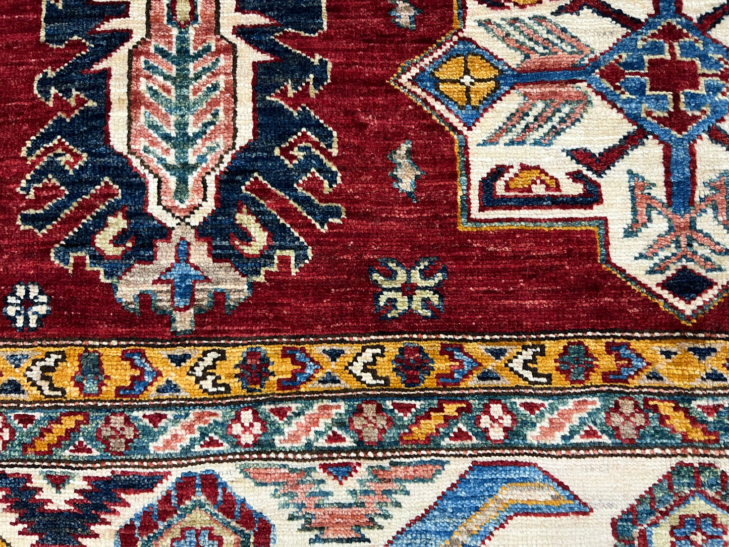Super Kazak 6X8 Handmade Wool Rug # 14571