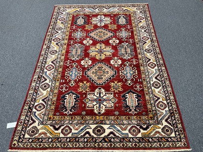 Super Kazak 6X8 Handmade Wool Rug # 14571