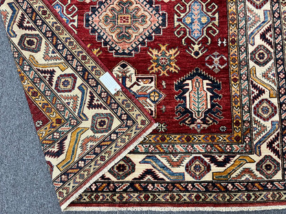 Super Kazak 6X8 Handmade Wool Rug # 14571