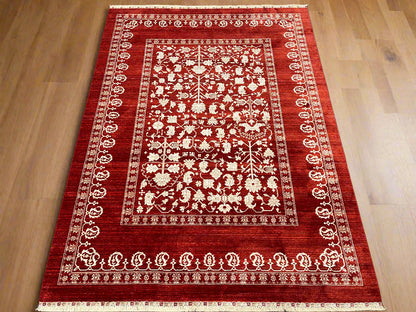 6X9 Red/Beige Bakshaish Design Area Rug # 14604