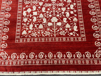 6X9 Red/Beige Bakshaish Design Area Rug # 14604