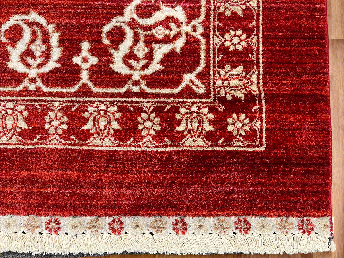 6X9 Red/Beige Bakshaish Design Area Rug # 14604