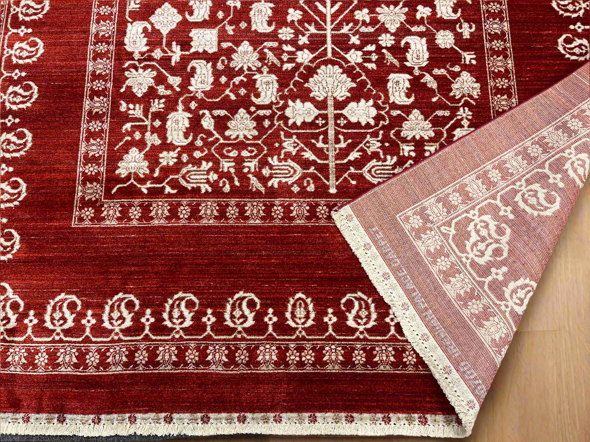 6X9 Red/Beige Bakshaish Design Area Rug # 14604