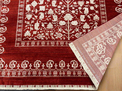 6X9 Red/Beige Bakshaish Design Area Rug # 14604