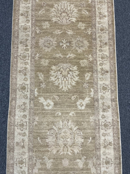 Oushak Ziegler  2' 7"X10' Handmade Wool Runner Rug # 9640