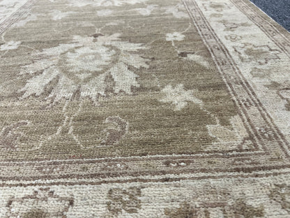 Oushak Ziegler  2' 7"X10' Handmade Wool Runner Rug # 9640
