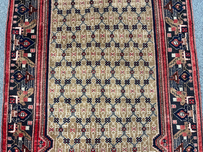 4X9 Runner Kolyai Tribal Handmade Wool Rug