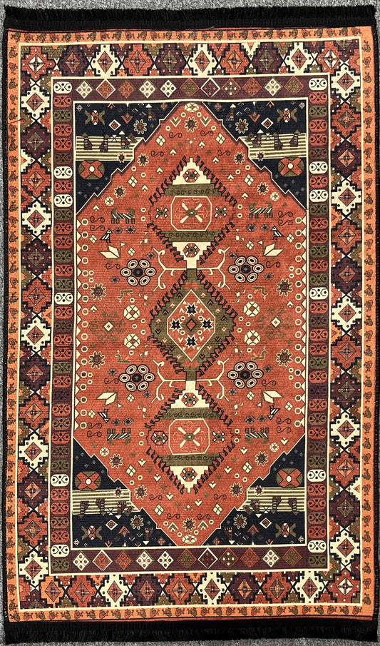 3X4 Geometric Machine Washable Area Rug