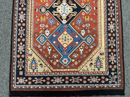 Tribal Geometric Machine Washable Area Rug