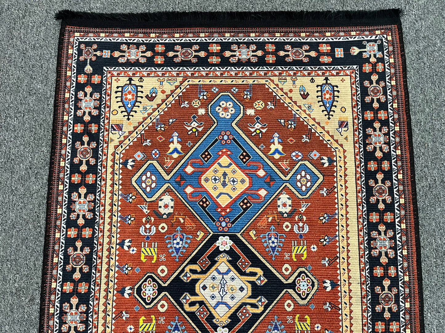 Tribal Geometric Machine Washable Area Rug