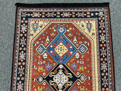 Tribal Geometric Machine Washable Area Rug
