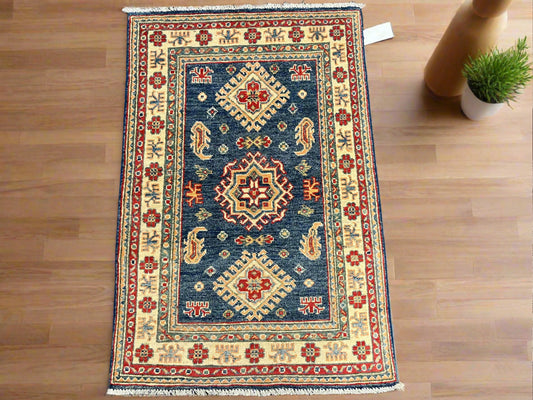 3' X 4' Kazak Handmade Wool Rug # 13860
