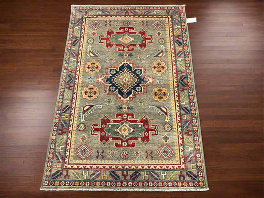 4X6 Kazak Handmade Wool Rug # 13673