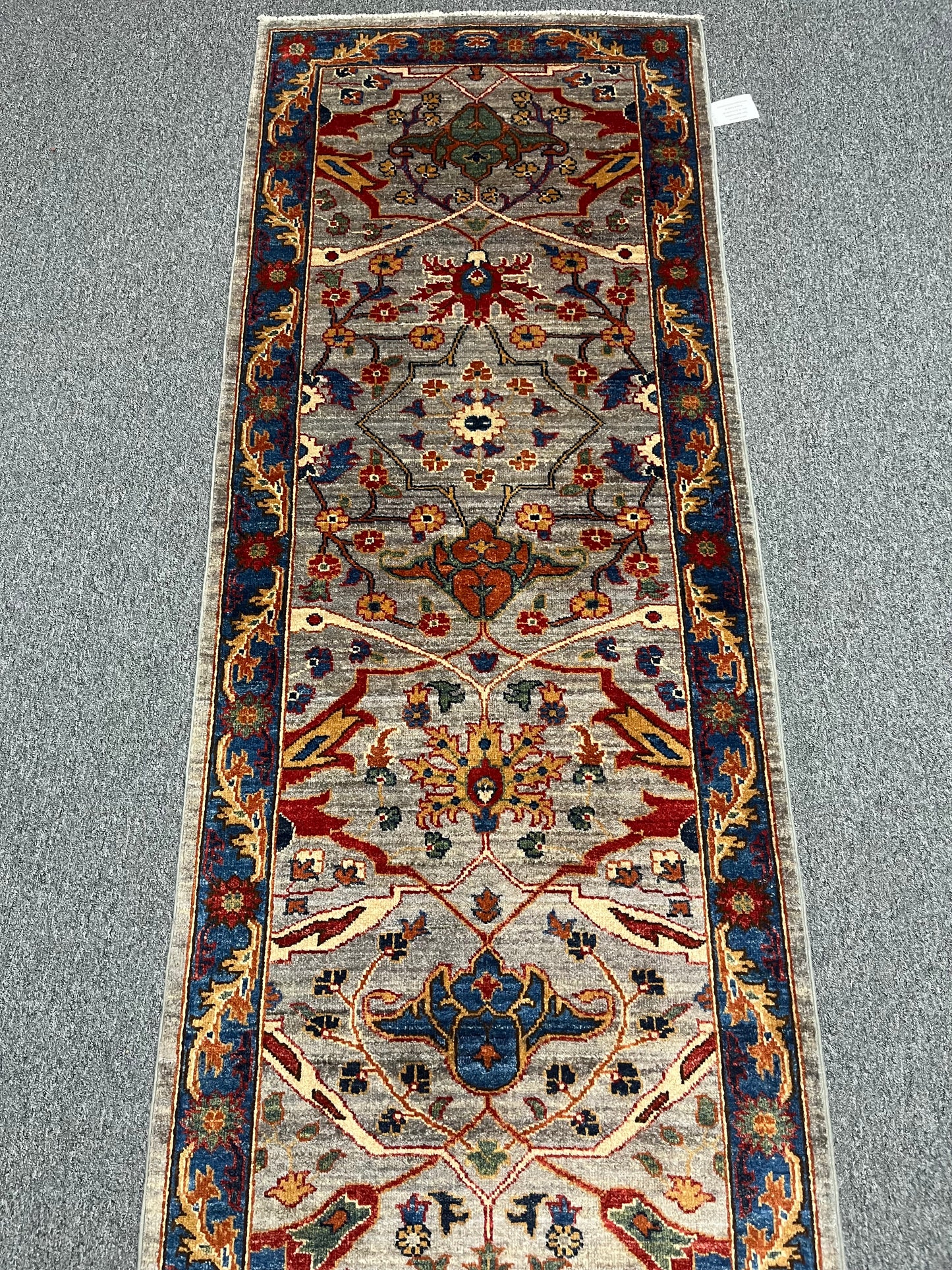 2' 9"X 23' Afghan Bijer Handmade Wool Runner Rug # 14643