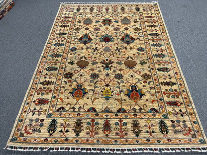 6X9 Afghan Mohal Handmade Wool Rug # 14672