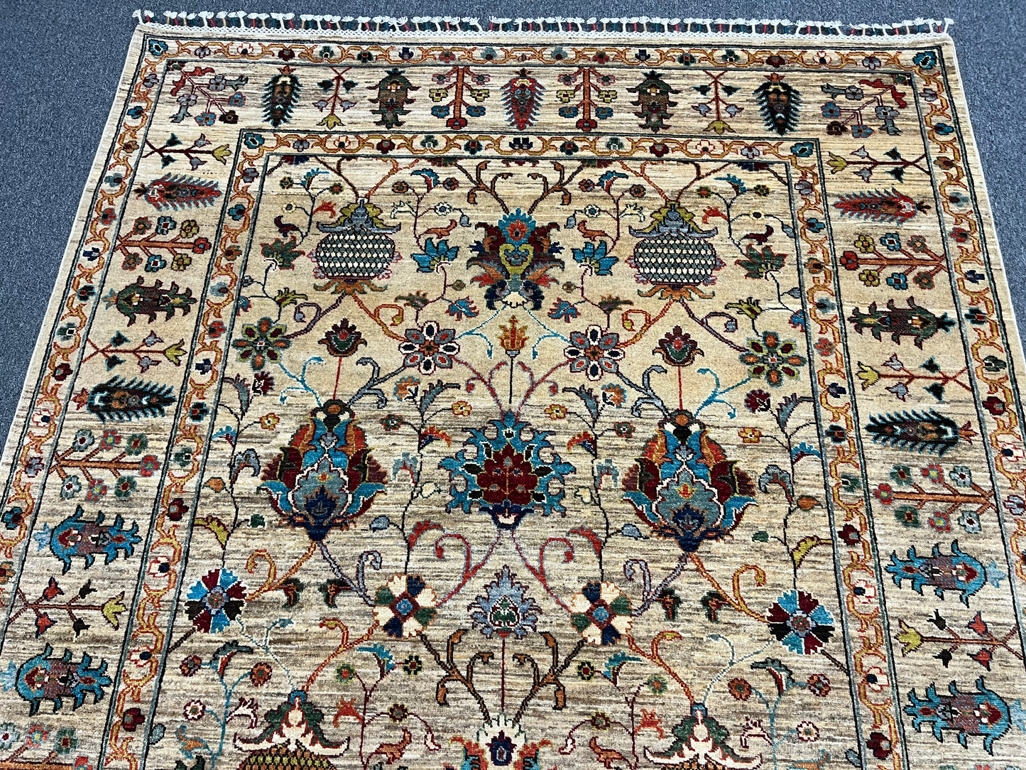 6X9 Afghan Mohal Handmade Wool Rug # 14672