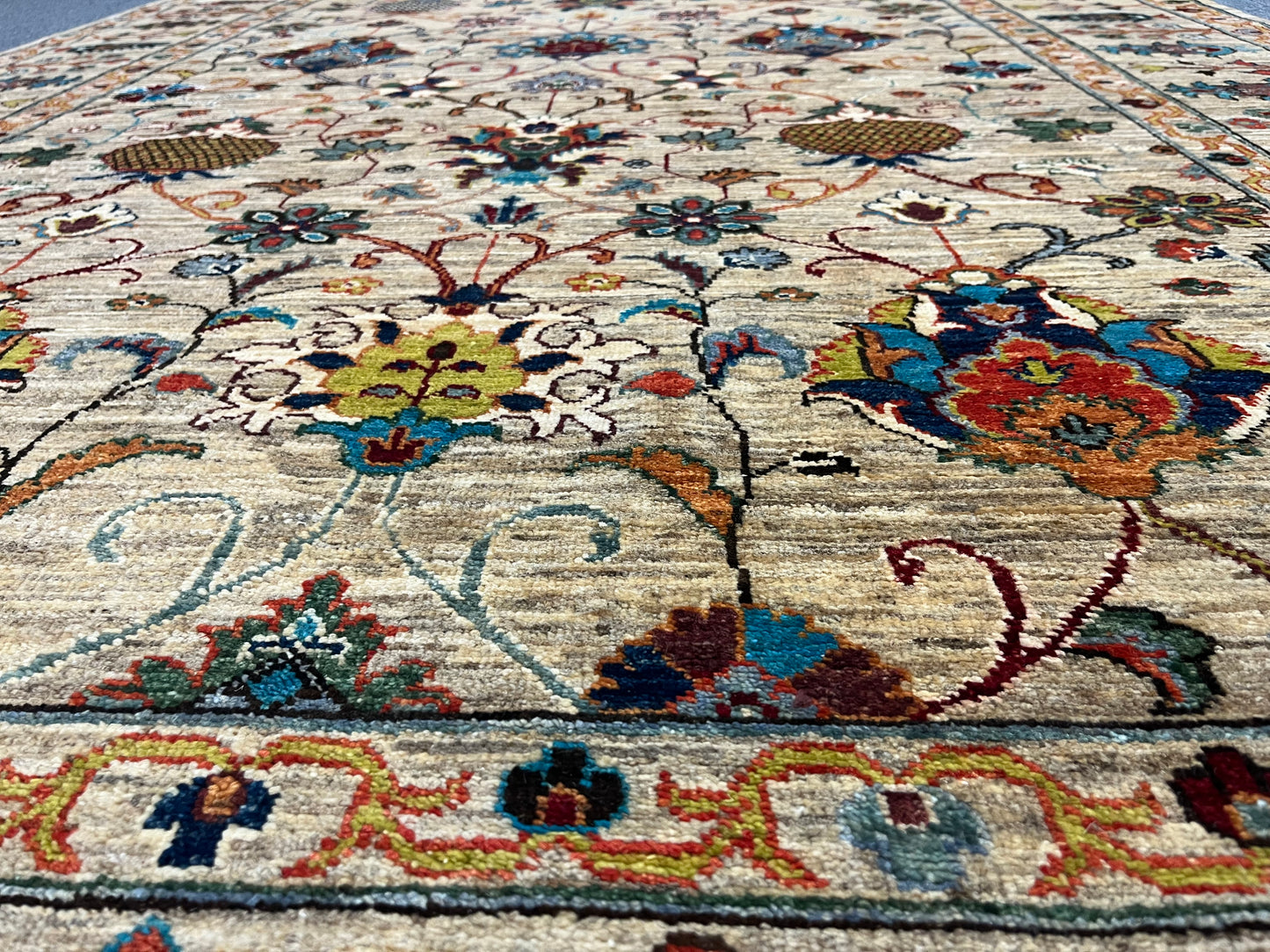 6X9 Afghan Mohal Handmade Wool Rug # 14672