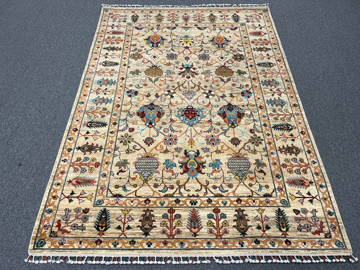 6X9 Afghan Mohal Handmade Wool Rug # 14672