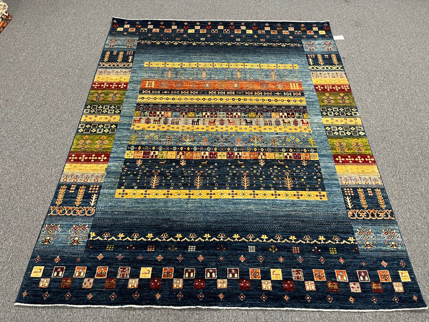 6X8 Afghan Khurjin Gabbeh Handmade Wool Rug # 14673