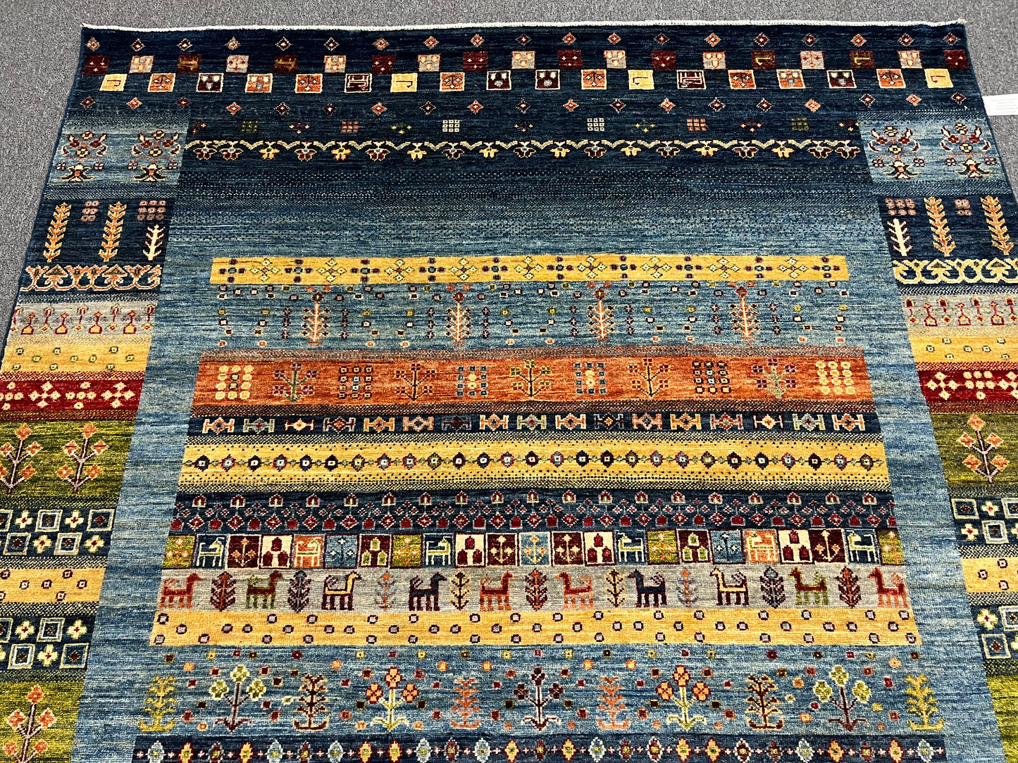 6X8 Afghan Khurjin Gabbeh Handmade Wool Rug # 14673