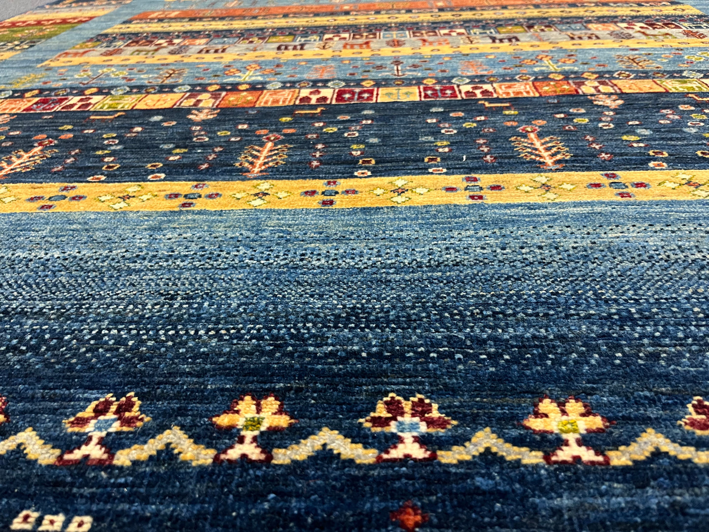 6X8 Afghan Khurjin Gabbeh Handmade Wool Rug # 14673