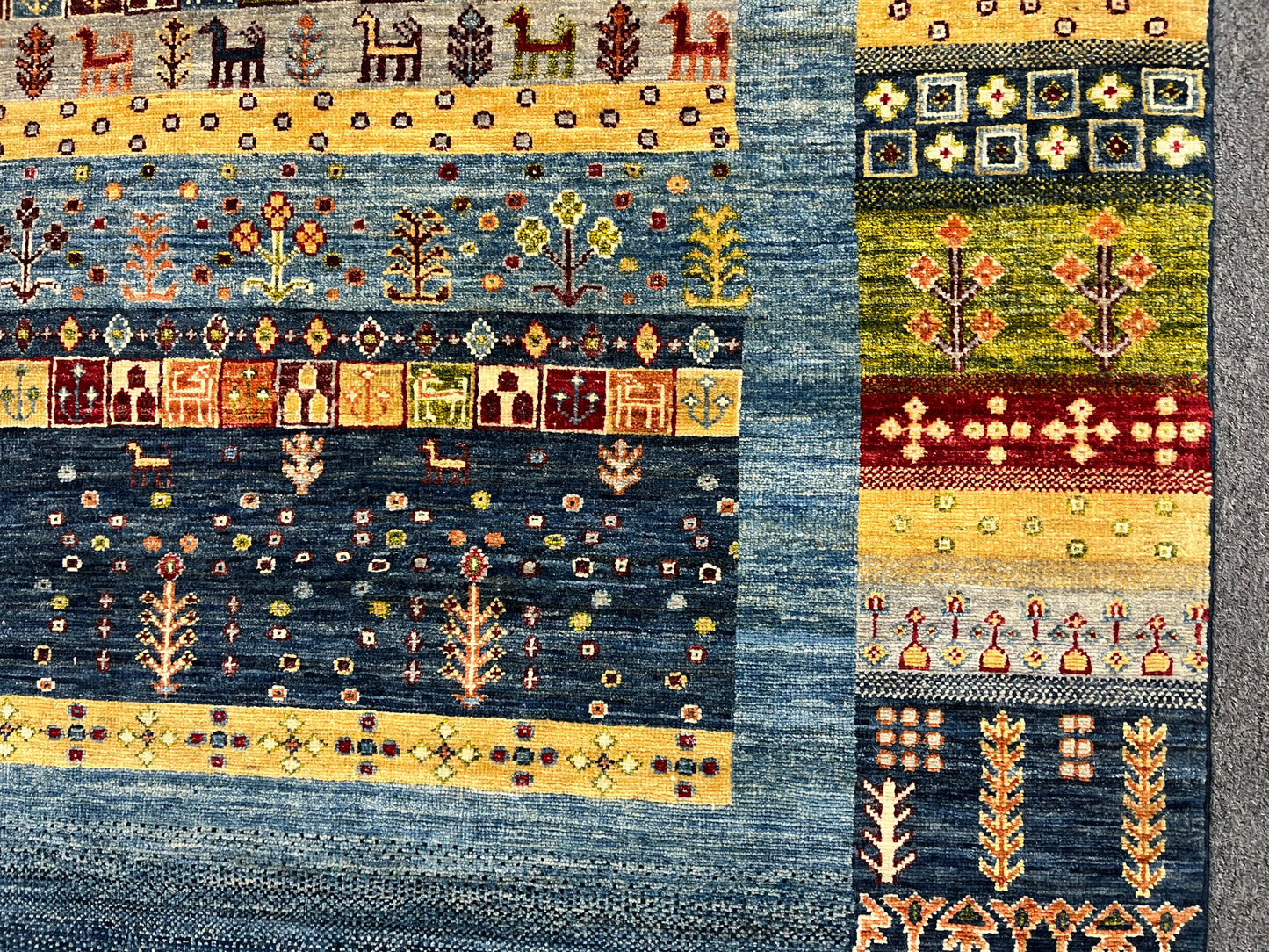 6X8 Afghan Khurjin Gabbeh Handmade Wool Rug # 14673