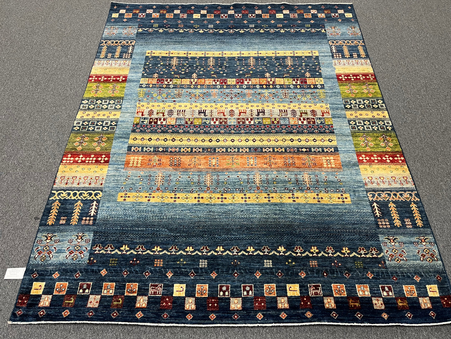 6X8 Afghan Khurjin Gabbeh Handmade Wool Rug # 14673
