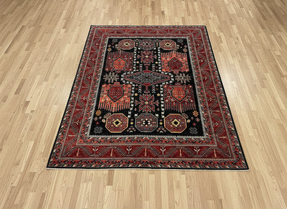 8X10 Afghan Sina Navy Handmade Wool Rug # 14627