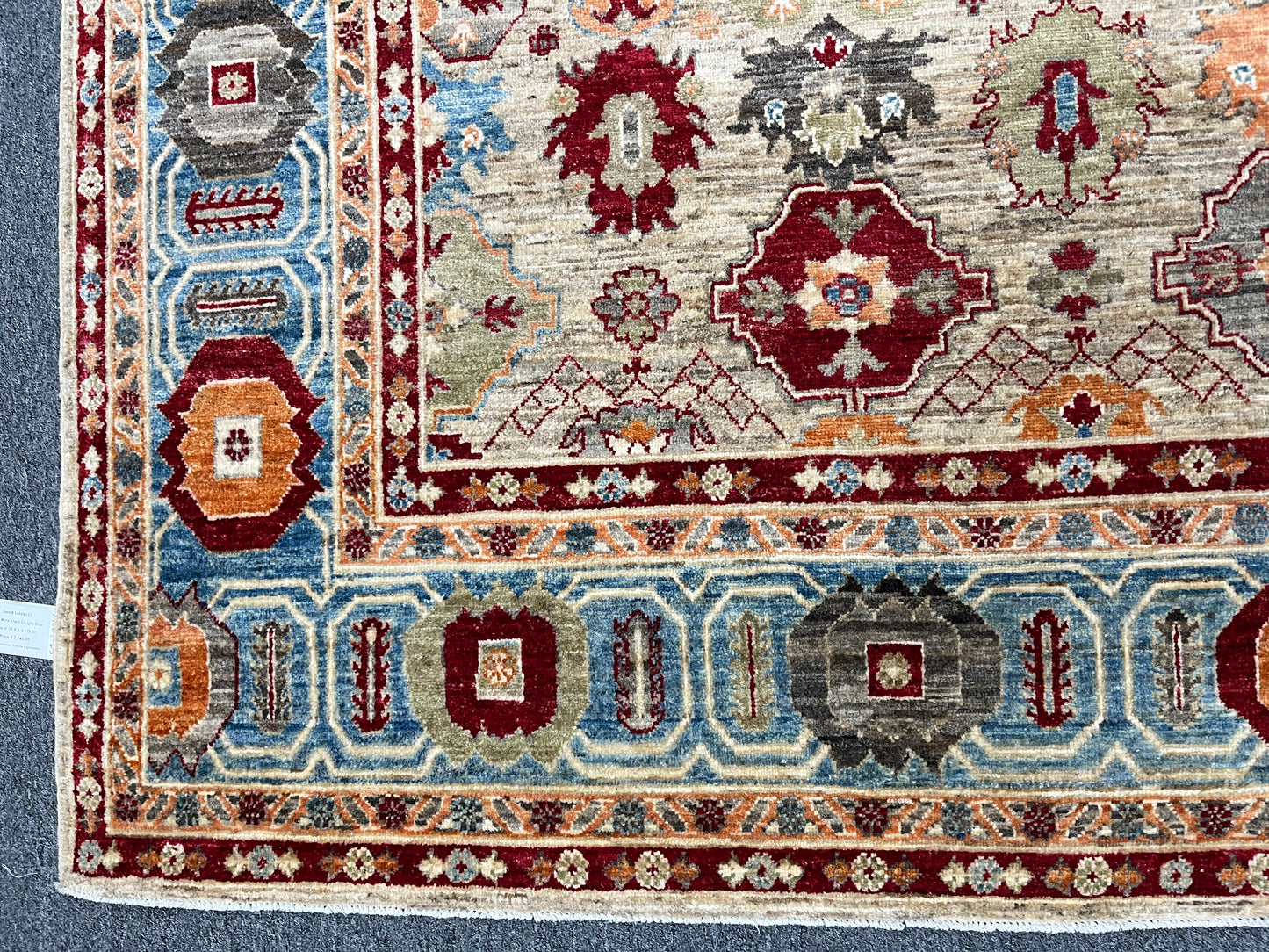 8X10 Mina khani Tribal Light Blue Handmade Wool Rug # 14669