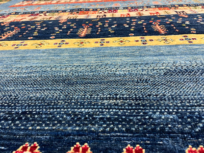 8X11 Afghan Khurjin Gabbeh Handmade Wool Rug # 14667