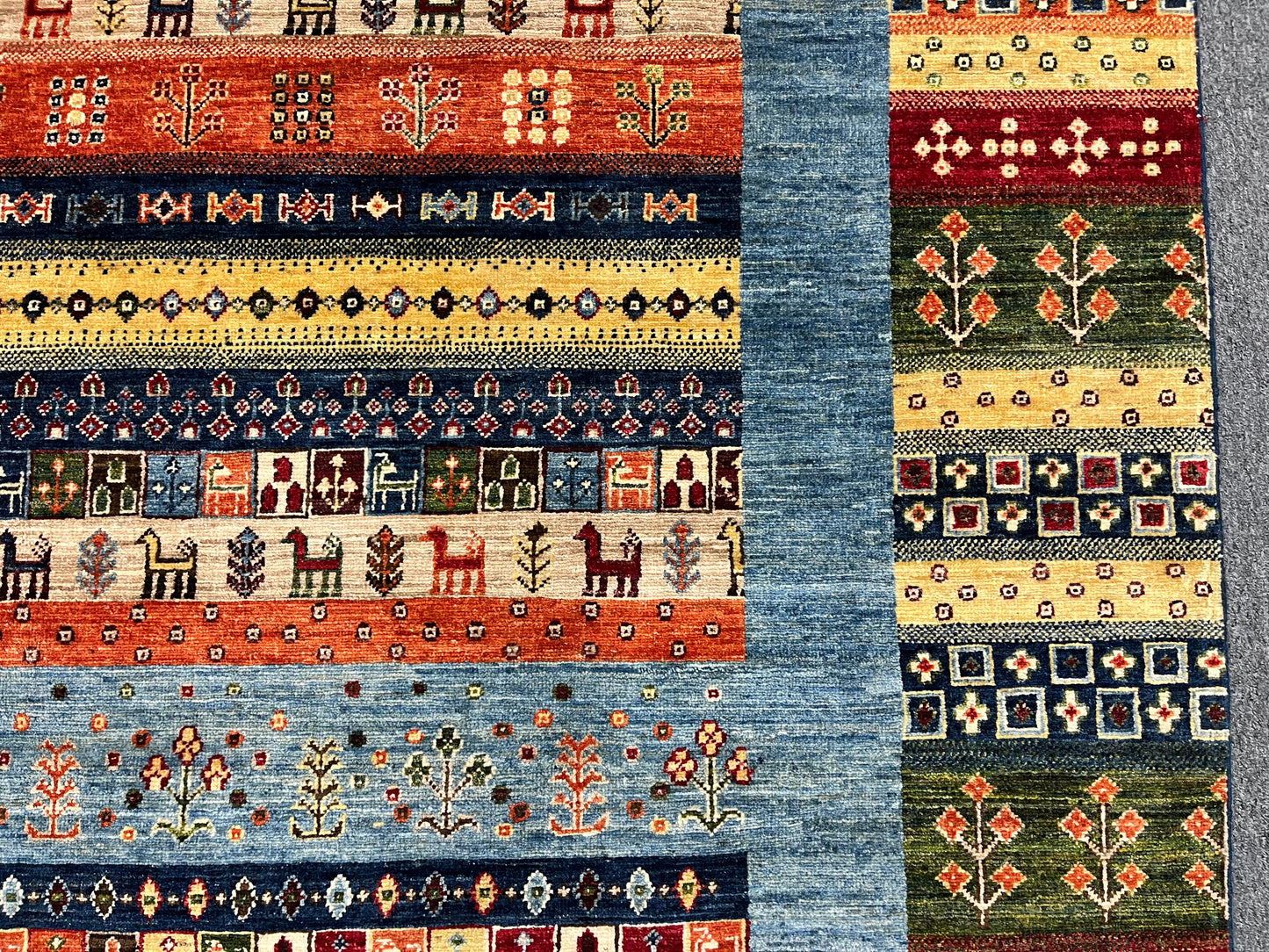 8X11 Afghan Khurjin Gabbeh Handmade Wool Rug # 14667