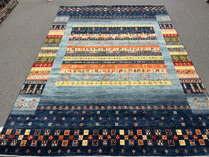 8X11 Afghan Khurjin Gabbeh Handmade Wool Rug # 14667