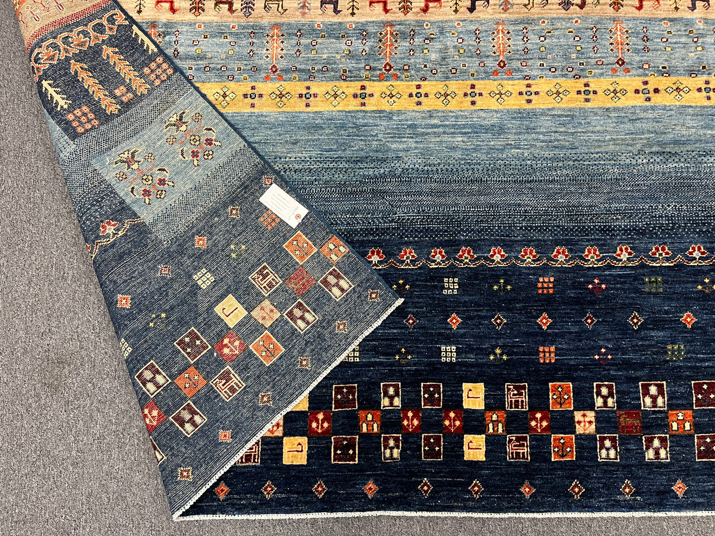 8X11 Afghan Khurjin Gabbeh Handmade Wool Rug # 14667