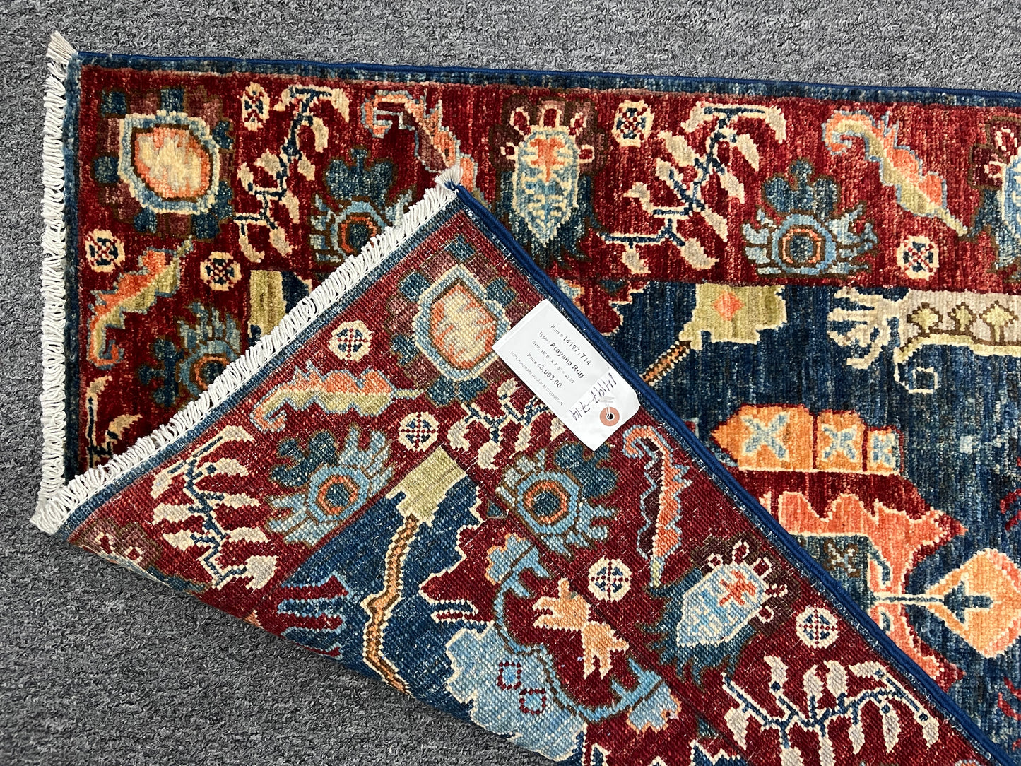 2' 5"X18 Afghan Bijar Handmade Wool Runner Rug # 14197