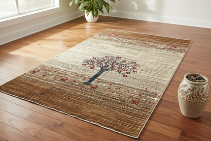6X8 Gabbeh Loribaft Handmade Wool Tribal Rug # 14432
