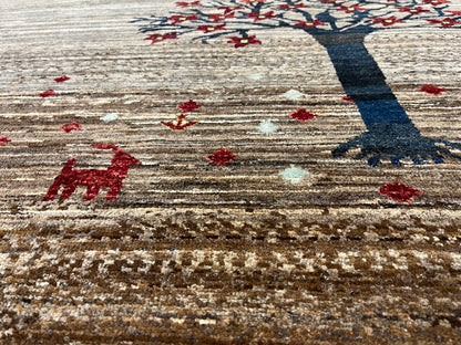 6X8 Gabbeh Loribaft Handmade Wool Tribal Rug # 14432