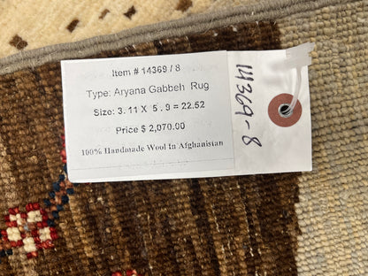 4X6 Gabbeh Loribaft Handmade Wool Tribal Rug # 14369