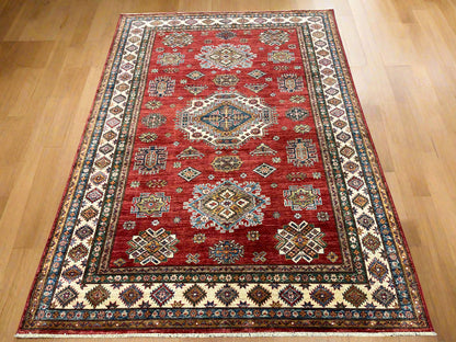 Red Super Kazak 6X8 Handmade Wool Rug # 14352