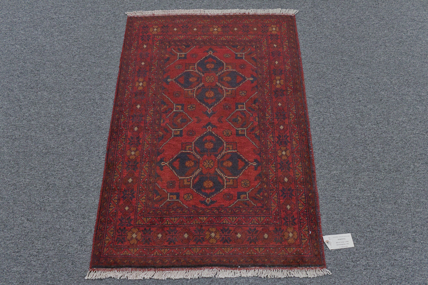 Khal Mohammadi Red 3X4 Handmade Wool Rug # 11974