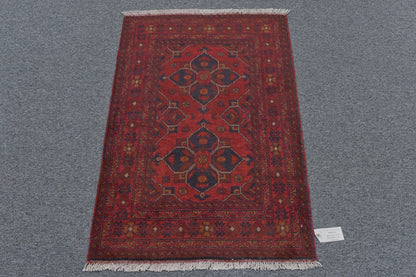 Khal Mohammadi Red 3X4 Handmade Wool Rug # 11974