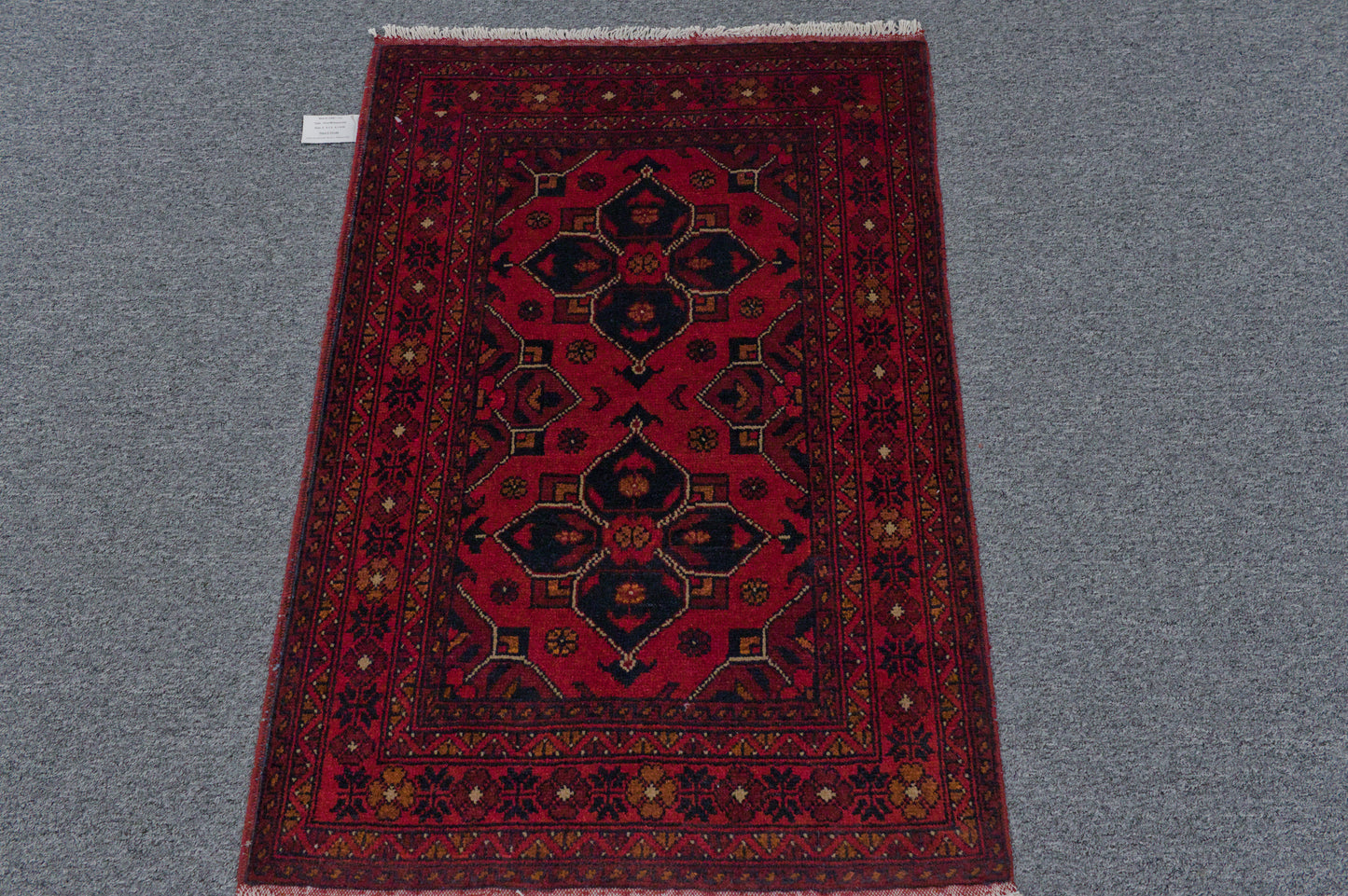 Khal Mohammadi Red Rug 3X4 Handmade Wool Rug # 11997