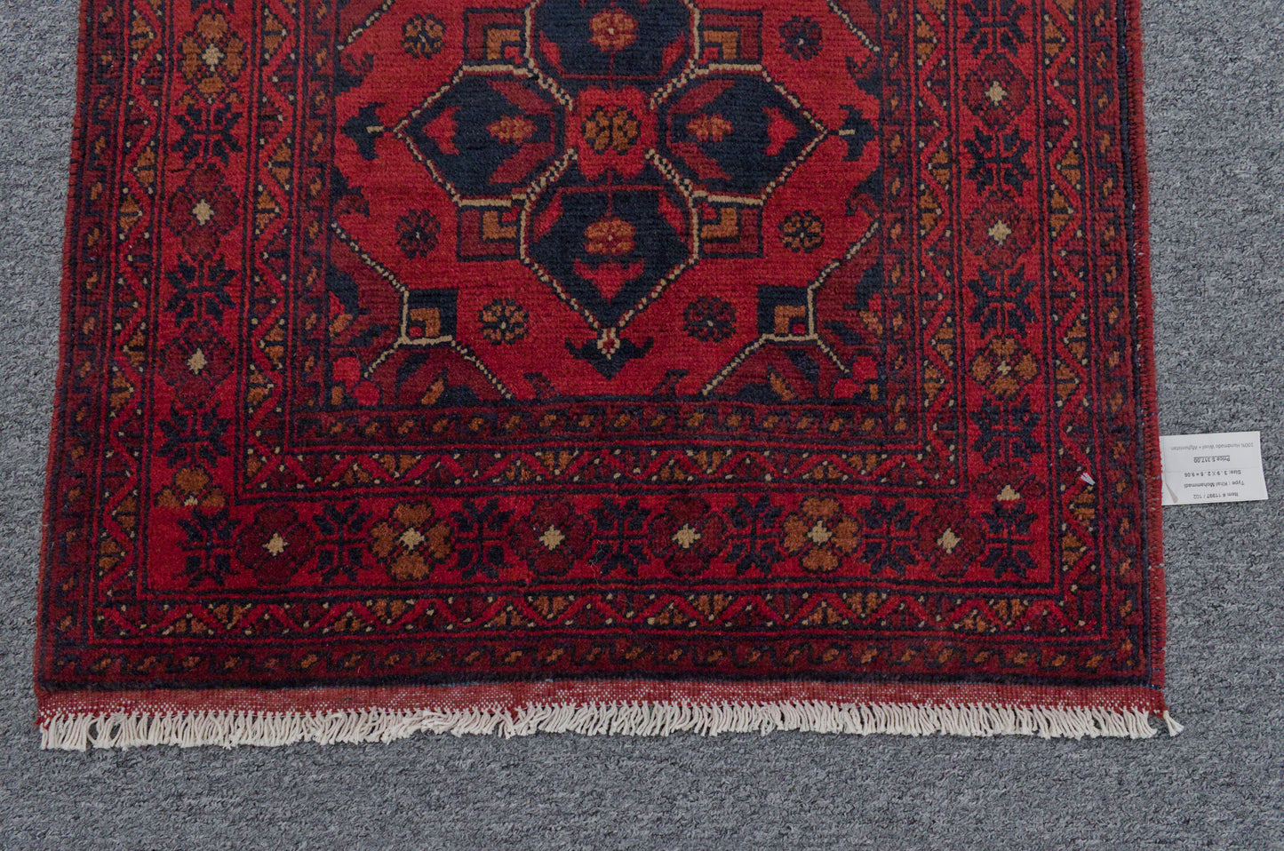 Khal Mohammadi Red Rug 3X4 Handmade Wool Rug # 11997