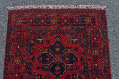 Khal Mohammadi Red Rug 3X4 Handmade Wool Rug # 11997