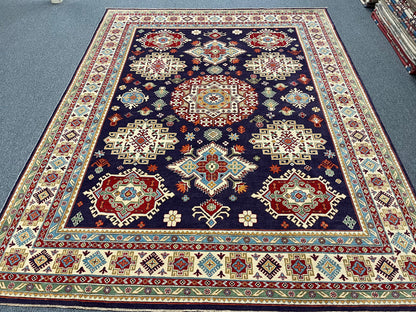 Purple Lavender Kazak 9x12 Hand knotted Wool Rug # 01