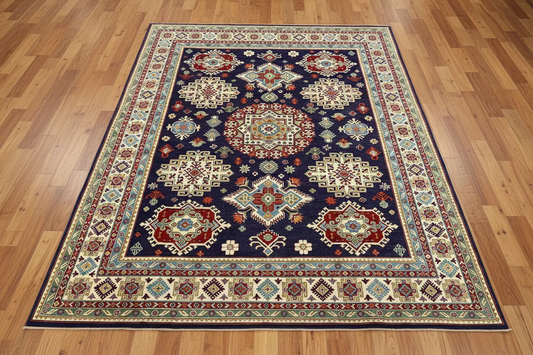 Purple Lavender Kazak 9x12 Hand knotted Wool Rug # 01