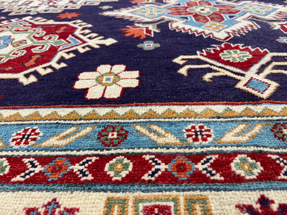 Purple Lavender Kazak 9x12 Hand knotted Wool Rug # 01